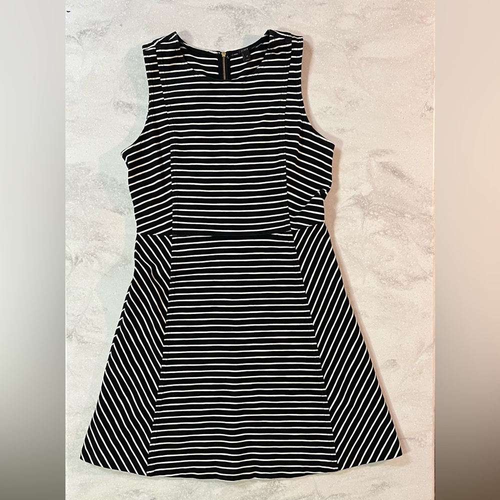 EUC J. Crew Fit and Flare Striped Dress Size 10